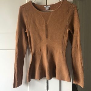 Bar III Taupe Peplum Sweater